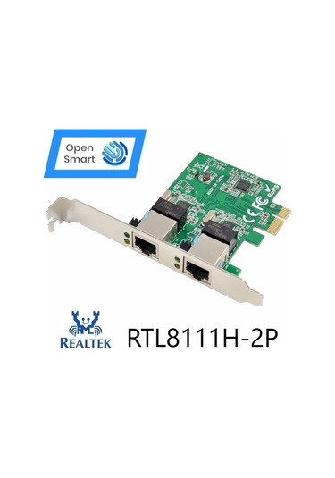 Open Smart 2 Port Realtek RTL8111H 1GbE Ethernet Kart - OPS7244RT