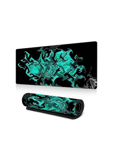 Cbtx 300 X 700 X 2mm Soyut Sıvı Tasarım Kauçuk Mouse Pad Kaymaz Büyük Mouse Mat - Stil N Stil N