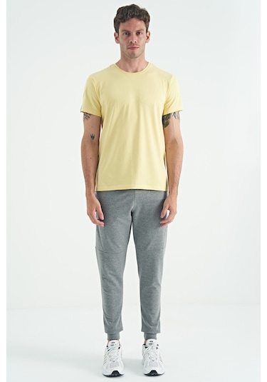 Air Jones Tommy Life Calvin Sarı Basic Erkek T-shirt - 88245 Sari