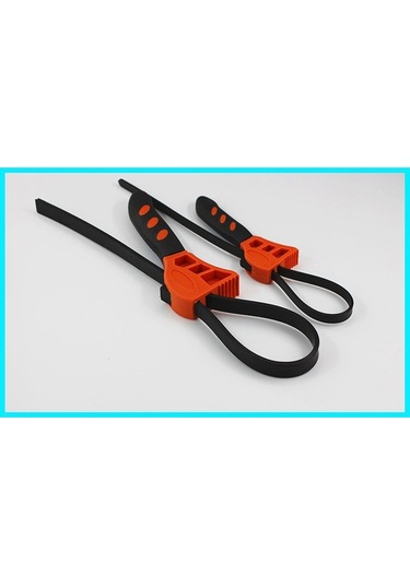 Pazly Çok Amaçlı Lastik Kayışlı Anahtar - Otomotiv, Musluk Açma Aleti Siyah, Kauçuk, 100mm/150mm Ayarlanabilir Siyah