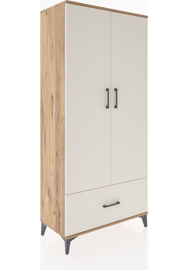 Hyperion Dolap 3 Raflı Tek Çekmeceli Tek Askılı 88x44x195 Çam... Çam