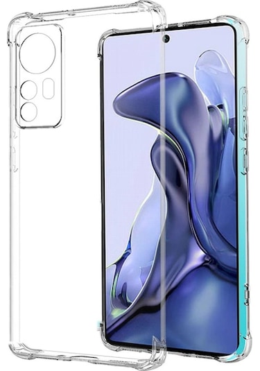 Xiaomi Mi 12 Kapak Kamera Korumalı Airbag Antishock Köşe Korumalı Silikon Şeffaf