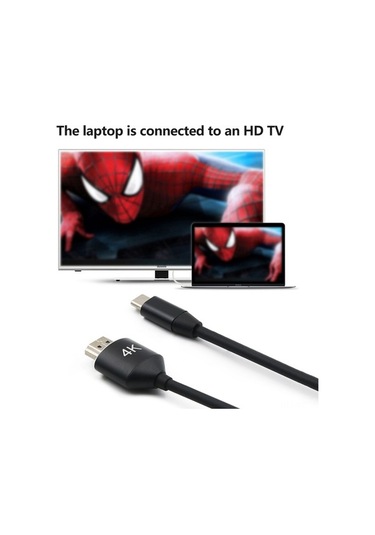 Novahub Usb Type-c'den Hdmı'ye 4k Uyumlu 2m Dönüştürücü Kablo, Jw332, Siyah, 40x25x10mm, Type-c Cihazlar İçin