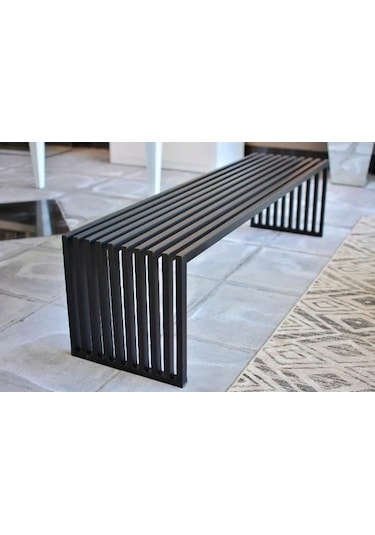 Bahçe Bankı Metal Bank Balkon Ev Bankı Siyah