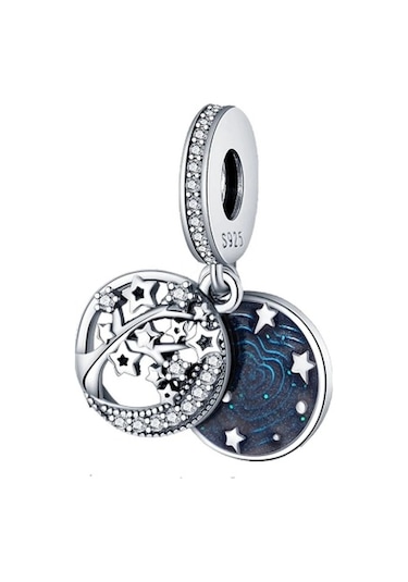 Fubena Gümüş Mavi Gökyüzü Yıldızlar Sallantılı Charm