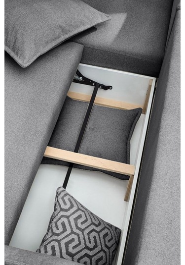 Puffy Sandıklı Köşe Koltuk Gri Sol Köşe Gri