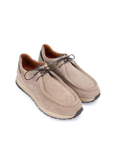Tamer Tanca Erkek Hakiki Deri Bej Süet Casual Ayakkabı 537 3434 Erk Ayk Y24 Bej Suet Bej