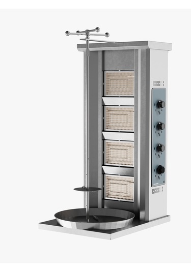 Döner Ocağı Gazlı Nötr Manual Dörtlü