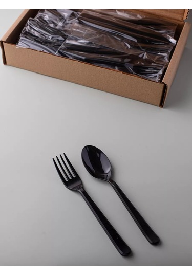 Yuti Shop Çatal Ve Bıçak Takımı Tek Kullanımlık Plastik Set 257312183 Diğer