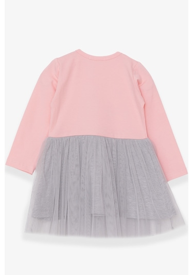 Breeze Kız Çocuk Uzun Kollu Elbise Pullu Yazı Baskılı 1.5-5 Yaş, Pudra Breeze Kız Çocuk Uzun Kollu Elbise Pullu Yazı Baskılı 1.5-5 Yaş, Pudra