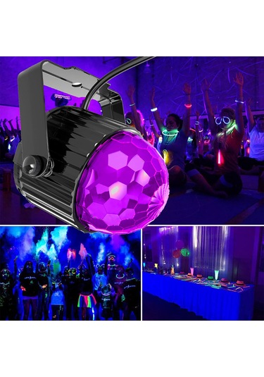 Yaozixa 2 Adet 6w Uv Mor Işık Led Partili Aydınlatma: Otomatik/ses Kontrollü/kumandalı, Ip44, Avrupa Standartı Diğer