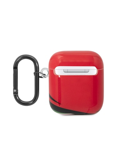 Airpods Uyumlu Kılıf Ferrari Lisanslı Iml Baskılı Klasik Logolu Kılıf Kırmızı