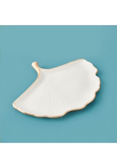 Evidea Deco Ginko Dekor - Beyaz - 17 Cm