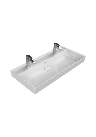 Cerastyle Turkuaz Sharp Etajerli Lavabo 100*48 CM (Tek Hazne Cıft