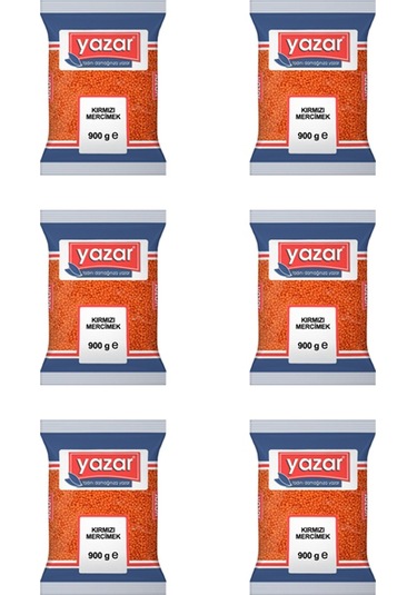 Yazar Kırmızı Mercimek 6 x 900 G