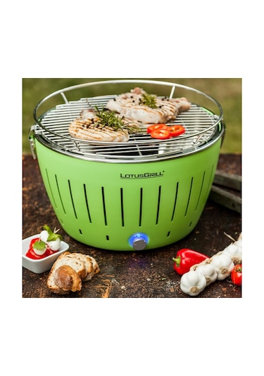 Lotusgrill Klasik Dumansız Kömürlü Mangal Yeşil