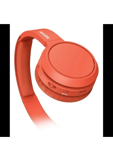 Phılıps Tah4205rd/00, Kırmızı, Bluetooth 5.0, Kablosuz, Bas Arttırma Düğmesi, Yastıklı Kafa Bandı, 2