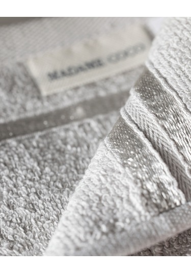 Maynor Bordürü Floşlu 2'li %100 Pamuk El Havlusu - Açık Gri 8684427114438 Gri