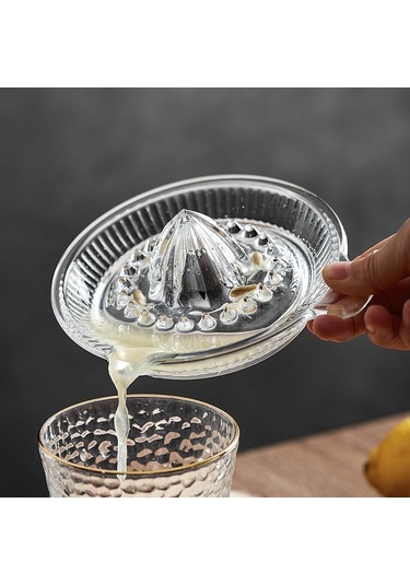 Exprimidor Limon Manuel Sıkacağı Portakal Meyve Suyu Sıkacağı Ev Tipi Taşınabilir Küçük Cam El Sıkacağı Mutfak Aksesuarları Şeffaf