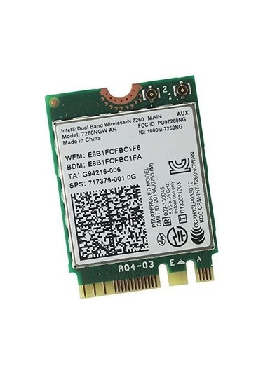 HP Uyumlu Spectre 13 Ultrabook Bluetooth Wifi Lan Kartı 7260Ngw