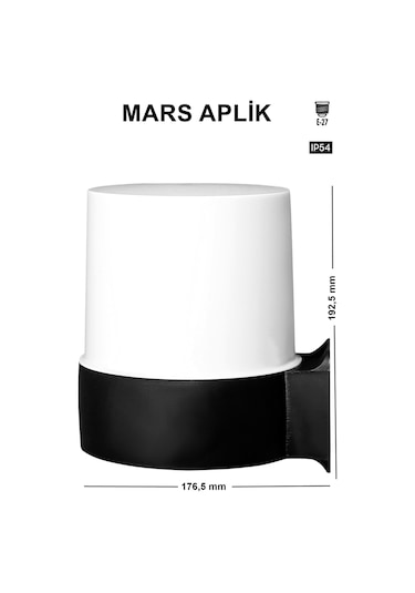 Mars Aplik Bahçe Lambaları Duvar Aplik Aydınlatma Bahçe Lambası