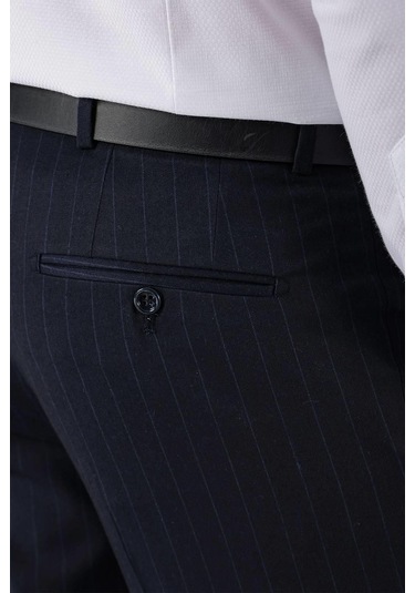 P 1134 Slim Fit Lacivert Spor Pantolon Lacivert