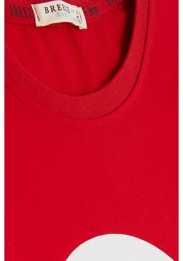 Breeze Erkek Çocuk Türk Bayraklı Body 8-14 Yaş, Kırmızı Kırmızı