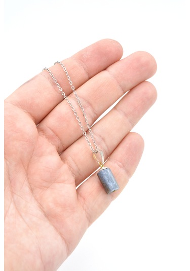 Murty99 Hakiki Doğal Kyanit Taşı Kolye Ucu Lacivert