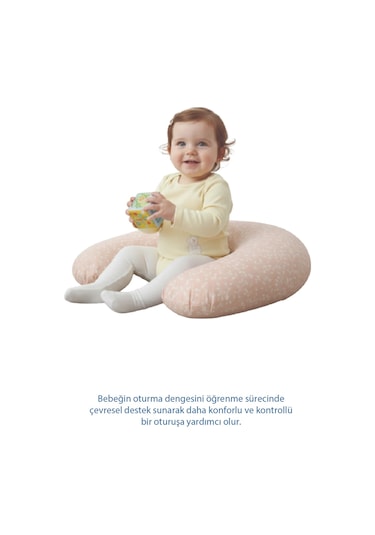 Babyjem Emzirme Ve Destek Minderi Somon Çiçek
