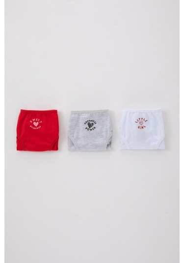 DeFacto Kız Çocuk 3'lü Slip Külot B5194A823WNWT34 DeFacto Kız Çocuk 3'lü Slip Külot B5194A823WNWT34