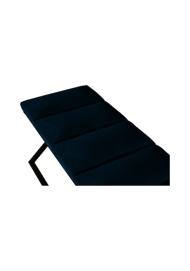 Varcera Black- Mavi Dilimli Model Puf & Bench & Koltuk & Oturma Bankı & Yatak Odası Önü