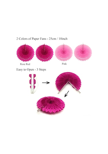 Aubyhe Pembe Renkli 20 Parça Parti Dekorasyon Seti - Renkli Kağıt Flamingo Ve Toplar - Düğün, Doğum Günü Dekoru