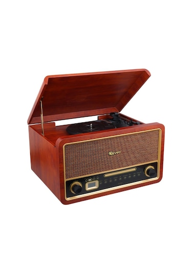 Magicvoice F29 Retro Vintage Çanta Pikap Cd Radyo Bluetooth Aux Usb Mp3 Çalar