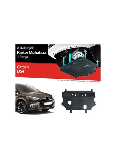 Citroen Ds4 Çelik Karter Muhafaza Koruma 2010 2011 2012 2013 2014 2015 2016 2017 2018 2019 2020 2021