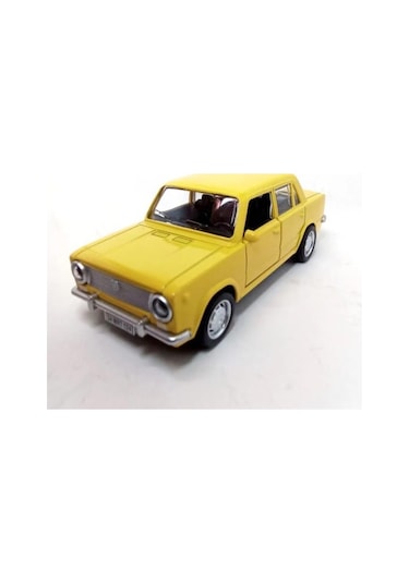 Oyuncak Metal Model Araba 1/36 Çek Bırak Sarı Hacı Murat 124