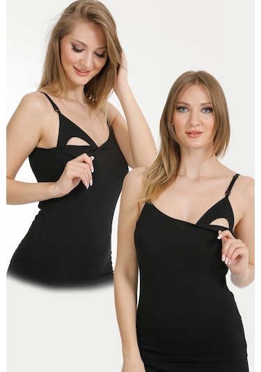 2li Hamile Emzirme Atleti Siyah-siyah Siyah - Siyah