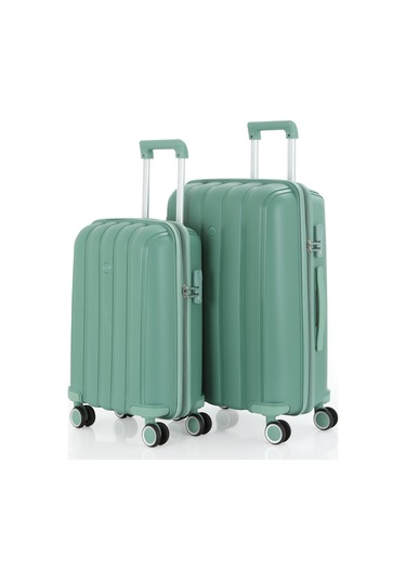 Mçs Polipropilen 2li Valiz Seti Orta & Kabin V305 S21yy1000076-set 10426 Su Yeşili