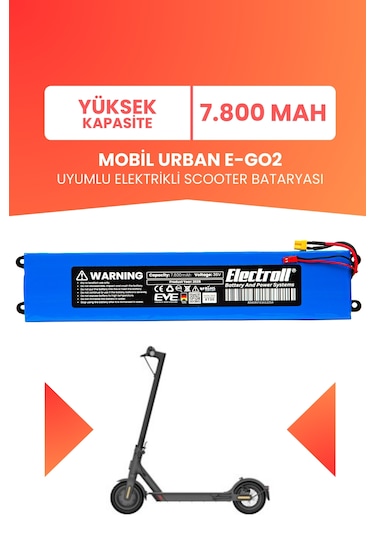 Mobil Urban E-go2 Batarya Yüksek Kapasite 36v 7.800mah