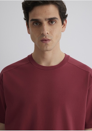 Mavi - Baskılı Bordo Tişört 0612629-70423 Bordo