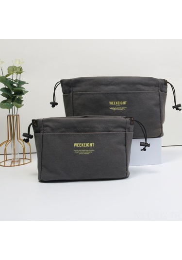 Geekyou Dayanıklı Kumaş Seyahat Organizer Çantası - Makyaj, Tıbbi Malzeme Ve Anne Gereçleri İçin Taşınabilir Depolama Çanta Küçük Boy, Bej