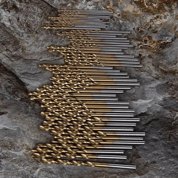 Trendooze Gaojunshop01 50 Adet Titanyum Kaplama Matkap Uçları 1-3mm Dıy Alet Seti, Metal İşçiliği İçin Ev Geliştirme El Aletle