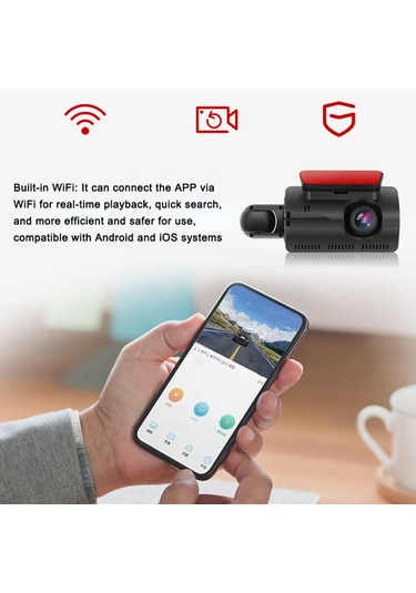 Geeroyoo 2k+1080p Çift Kanallı Araç Kamerası 3.5" Ips Ekran 170 Geniş Açı Gece Görüşü Dahili Wifi G-sensörlü Park Monitörü Döngü Kaydı Jzr-gy