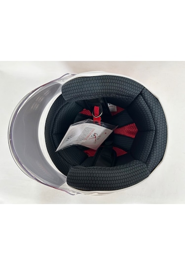 Gdr Yarım Kask Of-627 Parlak Beyaz Şefaf Vizörlü