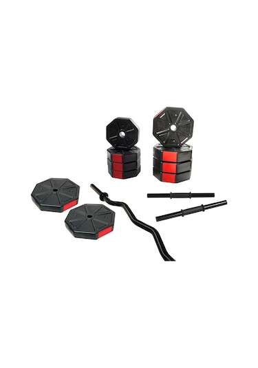 Tan Spor 50 KG Z Barlı (120 cm) Dambıl Ağırlık Halter Vücut Geliştirme Seti