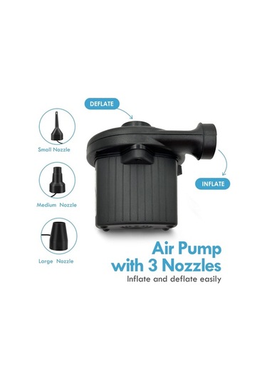 Zyzqstore Türkçe Hava Yatağı Pompa, Ac220v Taşınabilir Hızlı Doldurma Elektrikli 1 Adet