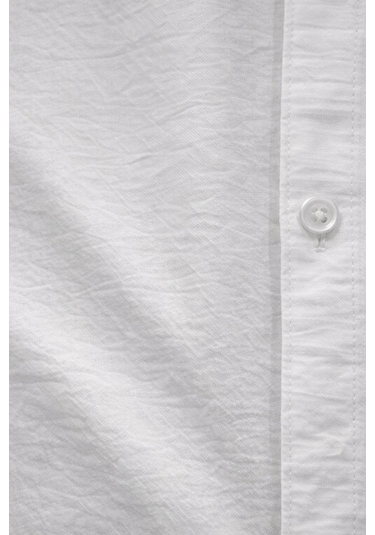 Classics Men Shoow Uzun Kol Slim Fit Erkek Keten Gömlek - 7576 Beyaz