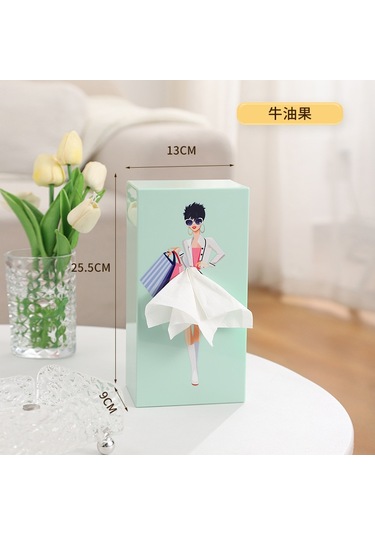 Avokado Masaüstü Mendil Kutusu, Modern, Sade Ve Çok İşlevli A