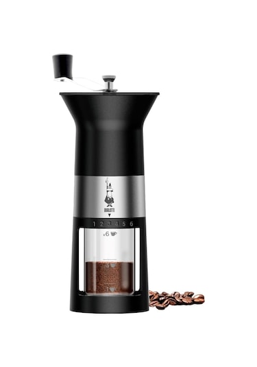 Bialetti - Manuel Kahve Değirmeni - Paslanmaz Çelik - Mat Siyah Çok Renkli