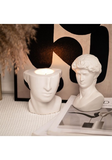 Karaca Home Daring Dekoratif Mumluk Beyaz 300.23.01.0361