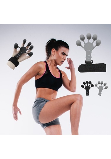 Parmak Güçlendirici El Kavrama Güçlendirici Egzersiz Siyah